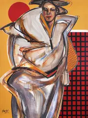 Benedicto Cabrera, Sabel, acrylic on canvas