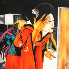 Kim Oliveros, Retouch, acrylic on canvas