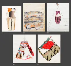 Roberto Chabet, a.) Untitled 1
b.) Untitled 2
c.) Untitled 3
d.) Untitled 4
e.) Untitled 5, mixed media