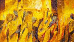 Untitled by Cesar Legaspi, oil on wood, sold Sep 2015