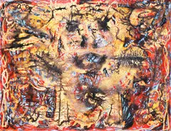 Autodafé by Alfonso A. Ossorio, ink, wax and watercolor on paper, sold Sep 2015
