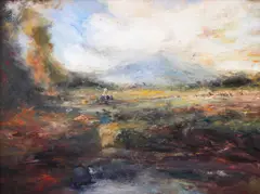 Three Very Landscapes (1 of 3) by Buen Calubayan, oil on canvas, sold Sep 2015