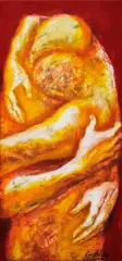 Lovers by Emmanuel Garibay, oil on canvas, sold Jun 2015