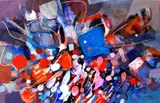 Regatta by José T. Joya, acrylic on board, sold Jun 2015