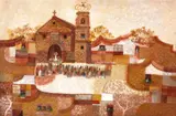 Untitled by Manuel Baldemor, oil on wood, sold Jun 2015