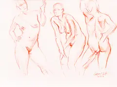 Nude by Benedicto Cabrera, pastel on paper, sold Jun 2015