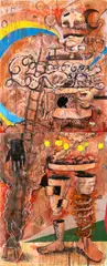 Don Salubayba, Inbetweens of Between, mixed media on canvas