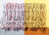Norlie Meimban, Images, acrylic with acrylic glass on canvas