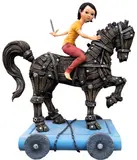 Joy Mallari, Scribe, cast resin, black iron, acrylic paint