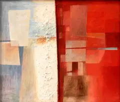 Untitled by Florencio B. Concepcion, mixed media on canvas, sold Feb 2015