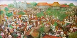 Tony Mahilum, The Old Hometown, oil on canvas