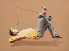 Rene Cuvos, Juan Tamad Kabanata 1, oil on canvas