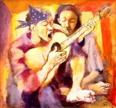 Harana by Emmanuel Garibay, oil on canvas, sold Feb 2015