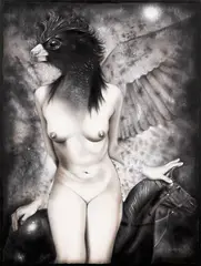 Olan Ventura, Birdwoman, acrylic on canvas
