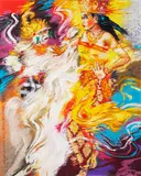 The Kecak Dancer, Bali by Jerry Elizalde Navarro, oil on canvas, sold Feb 2015