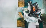 Still Life by Vicente Manansala, oil on canvas, sold Feb 2015