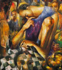 Untitled by Emmanuel Garibay, oil on canvas, sold Feb 2015