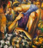 Untitled by Emmanuel Garibay, oil on canvas, sold Feb 2015