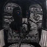 Charlie Co 1960, Haloween Chair, pastel on paper