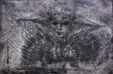 Woman with Hat 1 by Fernando Zóbel de Ayala y Montojo, etching, sold Feb 2015