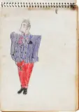 Assorted hand-colored drawings by Fernando Zóbel de Ayala y Montojo, pen & ink on paper, sold Feb 2015