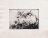 Abstract by Fernando Zóbel de Ayala y Montojo, etching, sold Feb 2015
