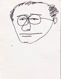 Self-portrait by Fernando Zóbel de Ayala y Montojo, pen & ink on paper, sold Feb 2015