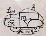 Fantastic vehicle by Fernando Zóbel de Ayala y Montojo, pen & ink on paper, sold Feb 2015