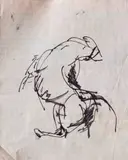 Study of a Horse by Fernando Zóbel de Ayala y Montojo, pen & ink on paper, sold Feb 2015