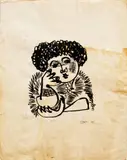 Girl by Fernando Zóbel de Ayala y Montojo, etching, sold Feb 2015