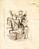 Knight on Horse by Fernando Zóbel de Ayala y Montojo, etching, sold Feb 2015
