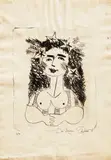 Picassoesque Woman by Fernando Zóbel de Ayala y Montojo, etching, sold Feb 2015