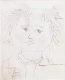 Little girl by Fernando Zóbel de Ayala y Montojo, charcoal on paper, sold Feb 2015