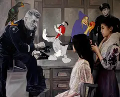 Aileen Lanuza, The Interogation of Maria Clara, oil on canvas