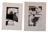 Benedicto Cabrera, a.) Untitled b.) Untitled, etching 6/25