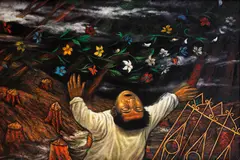 Untitled by Mark Justiniani, oil on canvas, sold Jun 2014