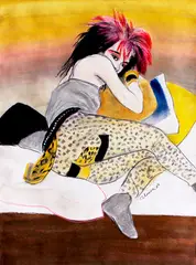 Punk Series by Benedicto Cabrera, pastel on paper, sold Jun 2014