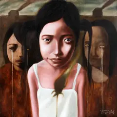 Untitled by Lynyrd Paras, oil on canvas, sold Jun 2014