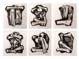 Ang Kiukok, a.) Figure 1 b.) Figure 2 c.) Figure 3 d.) Figure, etching 10/20