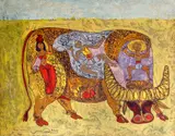 Manuel Rodriguez Sr., Carabao, etching 10/20