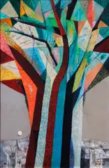Tree by Mauro Malang Santos, oil on canvas, sold Mar 2014