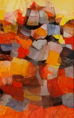 Abstract by José T. Joya, oil on board, sold Mar 2014