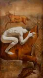 Animal Race by Ronald Ventura, oil on canvas, sold Mar 2014