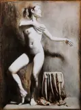 Female Nude by Ronald Ventura, oil on canvas, sold Mar 2014