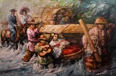 Hamaka by Angel Cacnio, oil on canvas, sold Mar 2014