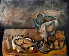 Federico Aguilar Alcuaz, Still Life, oil on canvas