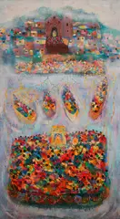 Pagoda Festival by Manuel Baldemor, oil on canvas, sold Mar 2014