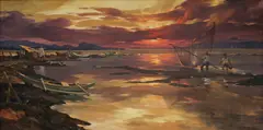 Tanza, Cavite by Gabriel Custodio, oil on canvas, sold Mar 2014