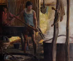 Inutusan by Romulo Galicano, oil on canvas, sold Mar 2014