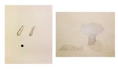 Maria Taniguchi, a.) Untitled b.) Untitled, mixed media on paper